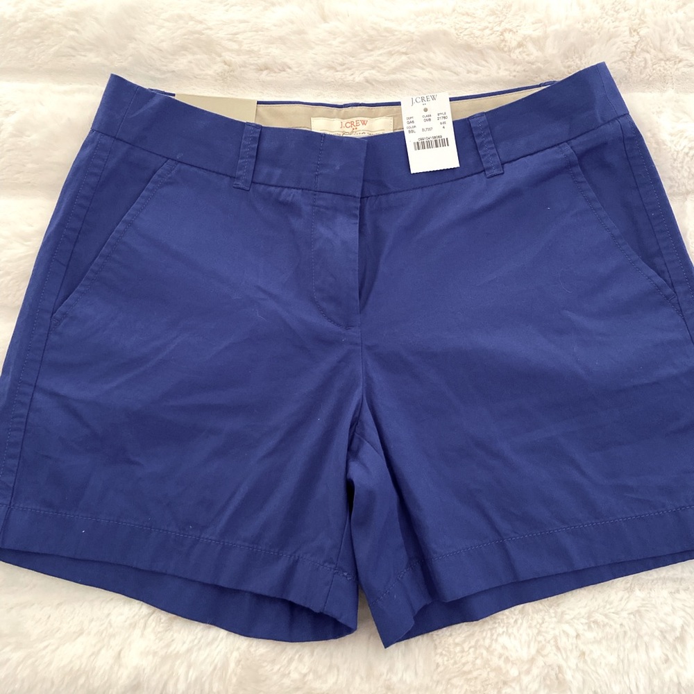 New J. Crew Blue Shorts, size 4.